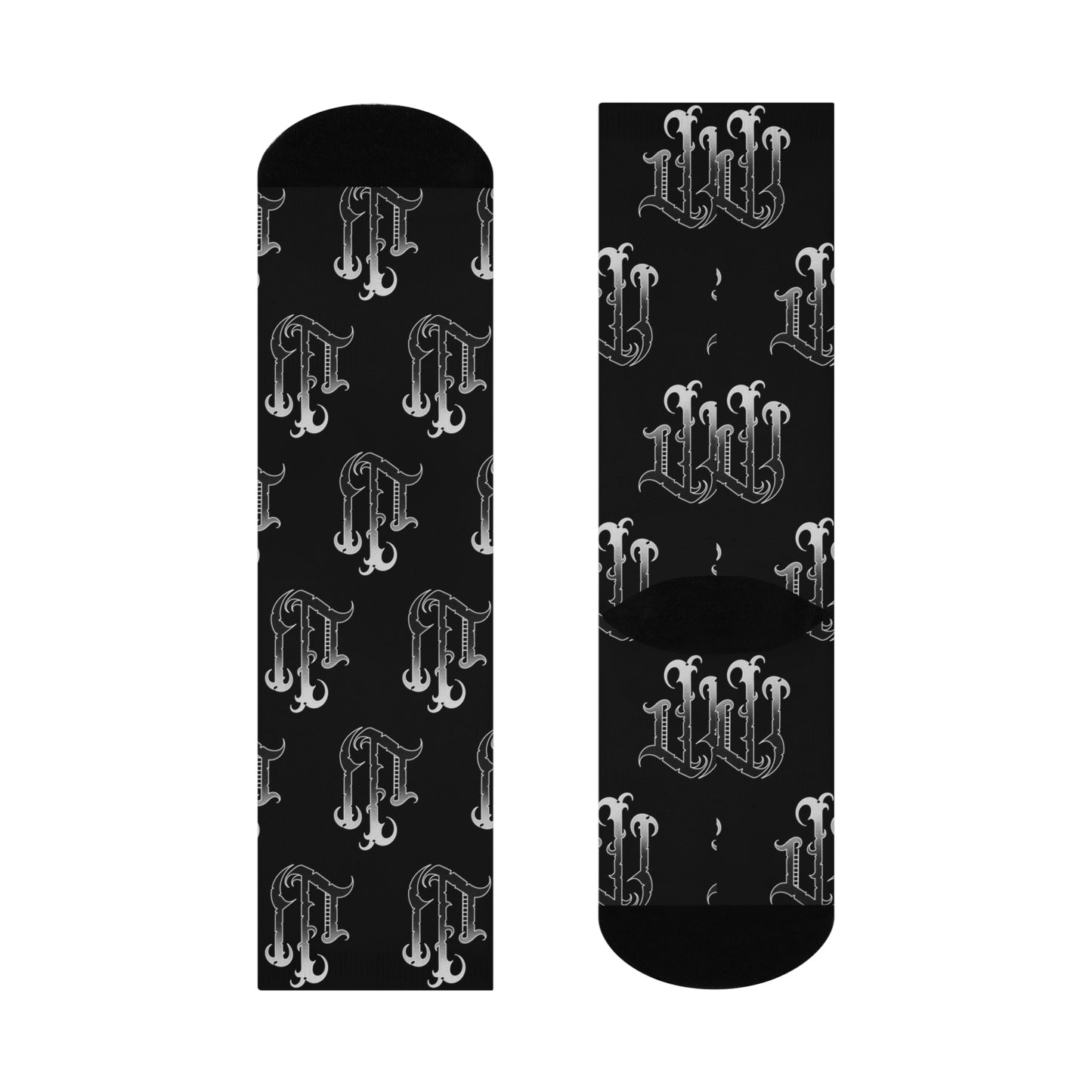 Jasper White Monogram Socks